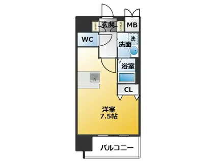 プレサンス名古屋STATIONザ・シティ(ワンルーム/2階)の間取り写真