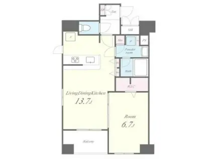 AVENIR東麻布 アヴェニール東麻布(1LDK/10階)の間取り写真