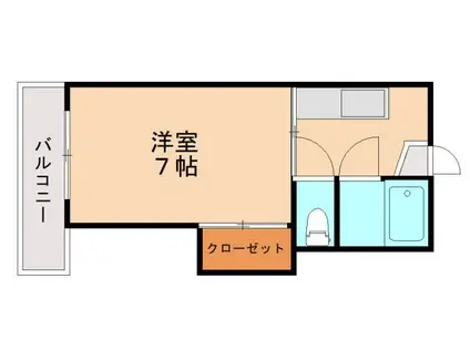 第2シャトルシード(1K/1階)の間取り写真