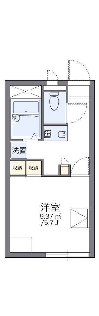 レオパレスミモザ(1K/1階)の間取り写真