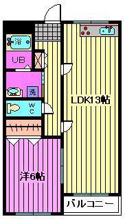 コミネマンション(1LDK/1階)の間取り写真