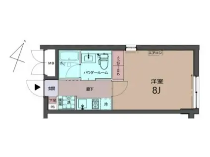 CREAL渋谷笹塚(1K/3階)の間取り写真