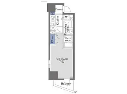 ドゥーエ学芸大学II(1K/3階)の間取り写真