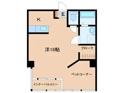 リルームス三重町(ワンルーム/2階)の間取り写真