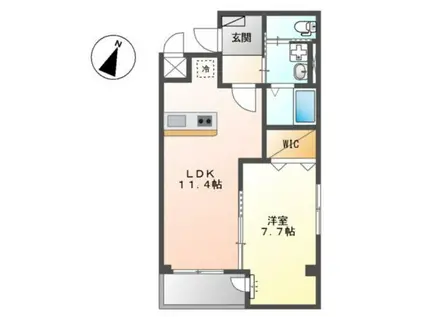 CHARME SUENAGA(1LDK/3階)の間取り写真