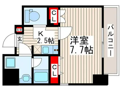 アトレ西葛西(1K/7階)の間取り写真
