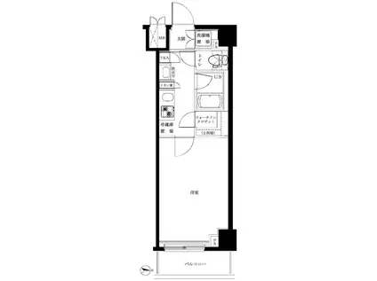 ルーブル板橋区役所前(1K/4階)の間取り写真