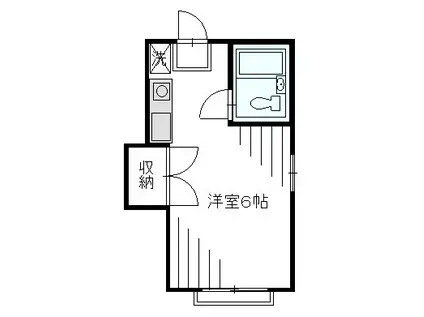 エトワール三鷹台(ワンルーム/2階)の間取り写真
