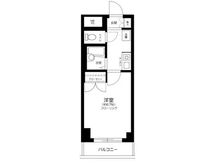 ロイヤルアメニティー巣鴨(1K/4階)の間取り写真
