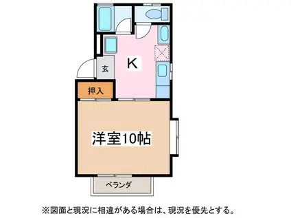 斉藤ハイツ(1K/1階)の間取り写真