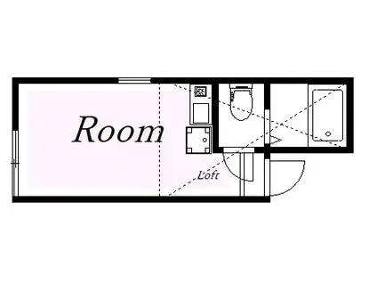 サザン本陣跡別館(ワンルーム/1階)の間取り写真
