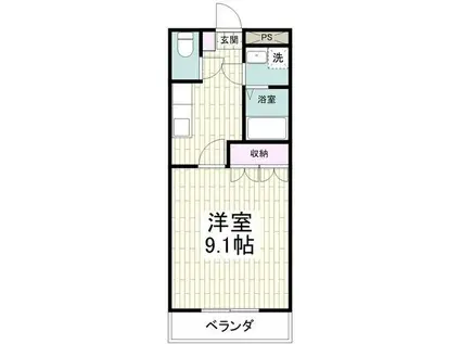 相鉄本線 さがみ野駅 徒歩7分 3階建 築16年(1K/3階)の間取り写真