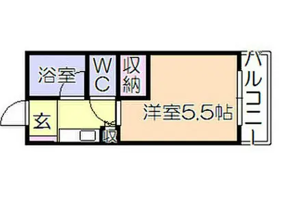 ベスト久留米工大ビル(1K/3階)の間取り写真