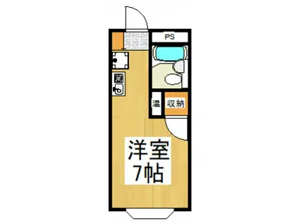 コートハピネス(ワンルーム/1階)の間取り写真