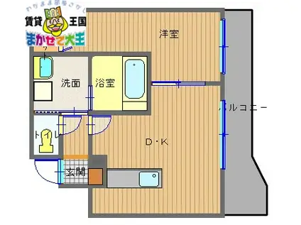 リファレンス魚の町(1LDK/5階)の間取り写真