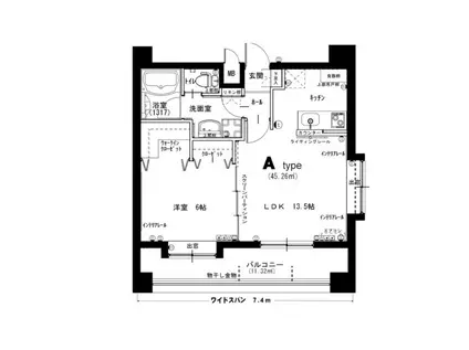 パークサイド榴岡(1LDK/9階)の間取り写真