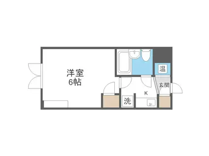 ウイングピア二日市(1K/3階)の間取り写真