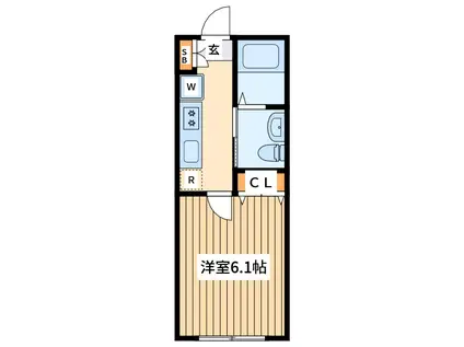 エイチエス柏(1K/1階)の間取り写真