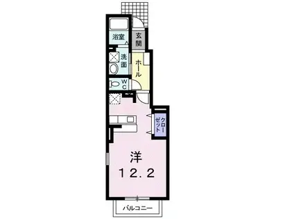 ブリッサ(ワンルーム/1階)の間取り写真