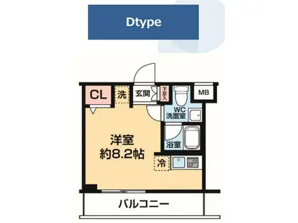 アルコバレーノ川崎ウエスト(ワンルーム/1階)の間取り写真