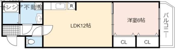 リリーブ一号館(1LDK/1階)の間取り写真