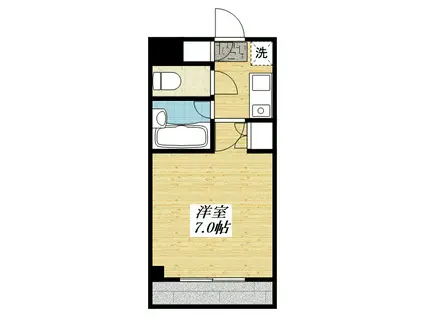 ラフィネ多摩平(1K/1階)の間取り写真