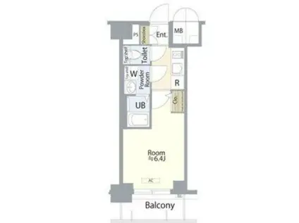 エスリード鶴舞グランパークス(1K/12階)の間取り写真