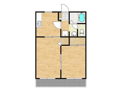 ルイ・シャトレA(2DK/1階)の間取り写真