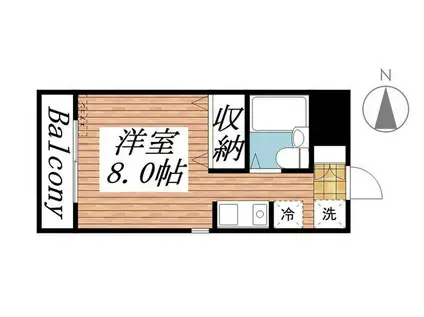 ラ・レジダンス・ド・ピエール(ワンルーム/3階)の間取り写真