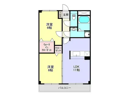 サンティークカメツタ(2LDK/2階)の間取り写真