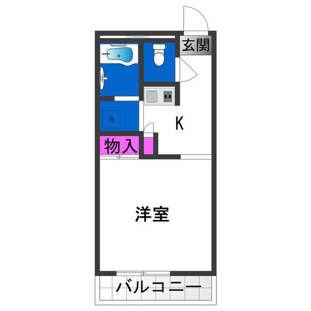 レオパレス住吉四番館(1K/3階)の間取り写真