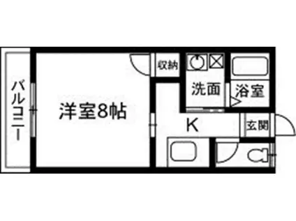 GENOVA ジェノア(1SK/2階)の間取り写真