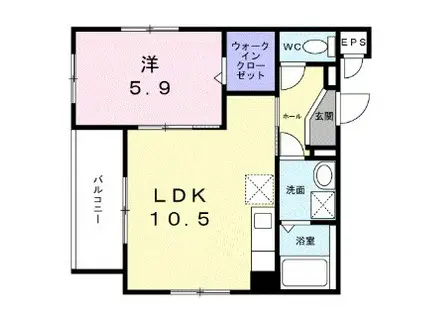 クレストネリマ(1LDK/2階)の間取り写真