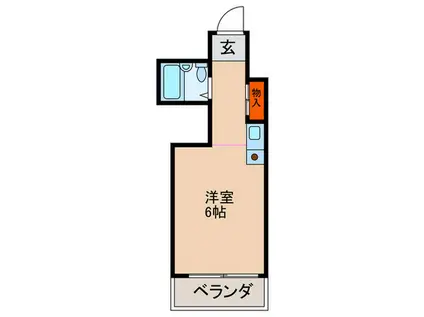 スペース西本町(ワンルーム/8階)の間取り写真