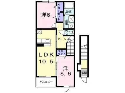 ティエラセレナ(2LDK/2階)の間取り写真