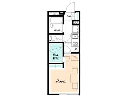 レオパレス本中山(1K/4階)の間取り写真