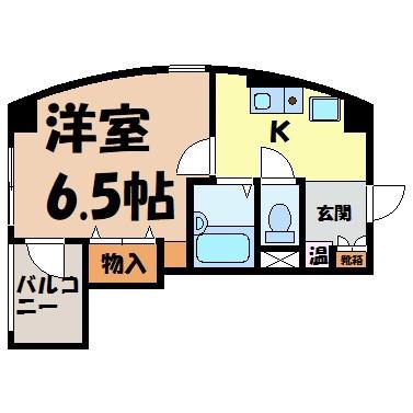 グランベール安田通(ワンルーム/5階)の間取り写真