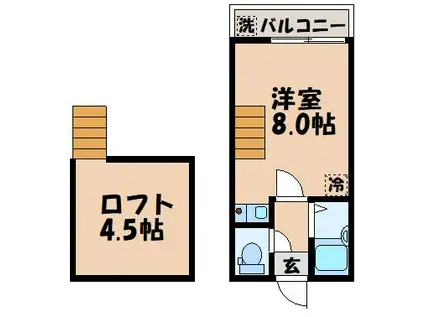 サンシャイン片淵(ワンルーム/1階)の間取り写真
