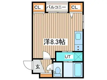 オッペンハイムN15(ワンルーム/1階)の間取り写真