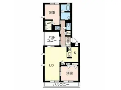 ルーチェ A棟(2LDK/3階)の間取り写真