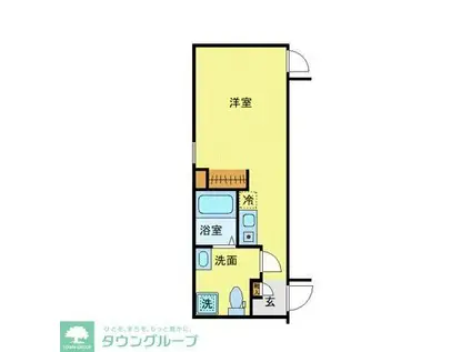 ルミエール大森(1K/2階)の間取り写真