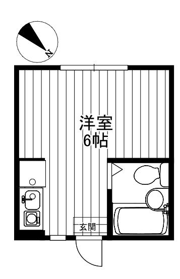 ルミエール代田(ワンルーム/1階)の間取り写真