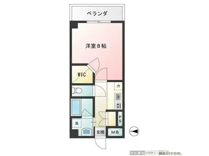 アクセルコート(1K/4階)の間取り写真