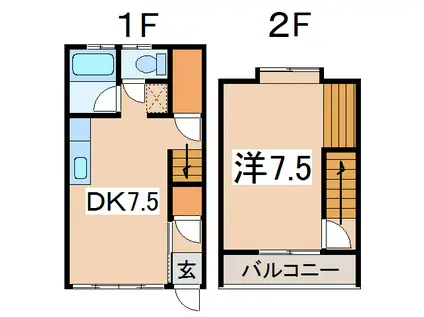 ハイム・ピア(1DK/1階)の間取り写真