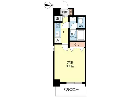 プロシード新栄(1K/2階)の間取り写真