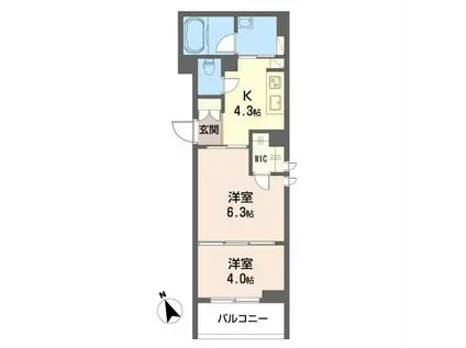 メゾン・ド・ビビ(1LDK/3階)の間取り写真