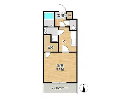 HILLPORT(1K/3階)の間取り写真