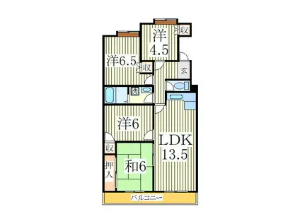 メゾンドベルウッドA(4LDK/1階)の間取り写真