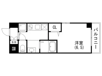 グランカリテ神戸ウエスト(1K/9階)の間取り写真