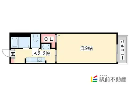 KIII(1K/2階)の間取り写真